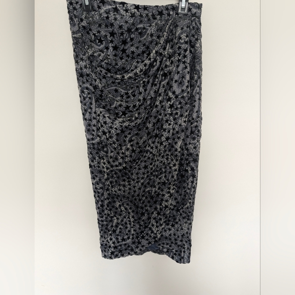 Zadig & Voltaire Jamelia Burnout Stars Skirt Fairy Designer Whimsigoth Size 38 - Picture 2 of 13